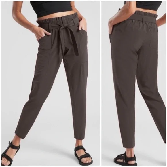 Athleta skyline high waist jogger pants Olive green 4 - Picture 1 of 13